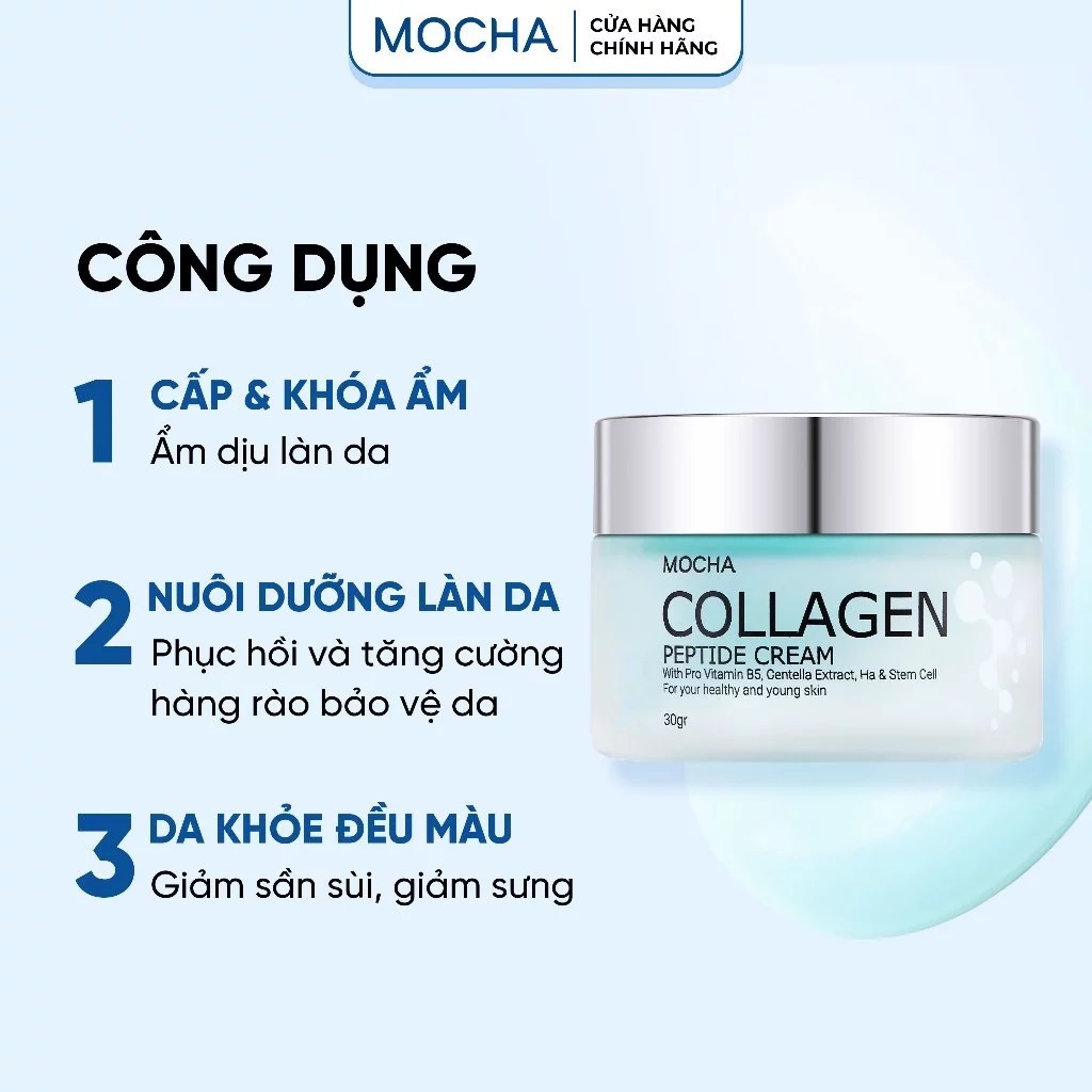 Kem dưỡng Collagen Peptide Mocha